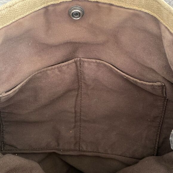 Rare G-Star Olive Green Khaki Canvas Tote Bag Adjustable Straps Street Military - Picture 12 of 16